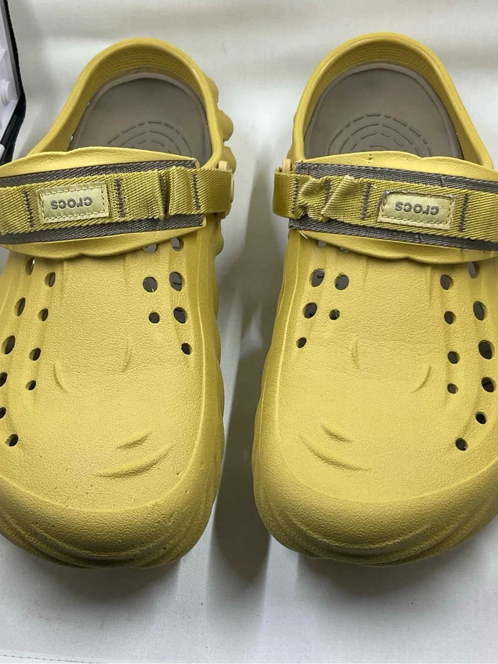 CROCS Men's Bright Yellow Vented Clog with Adjustable Strap